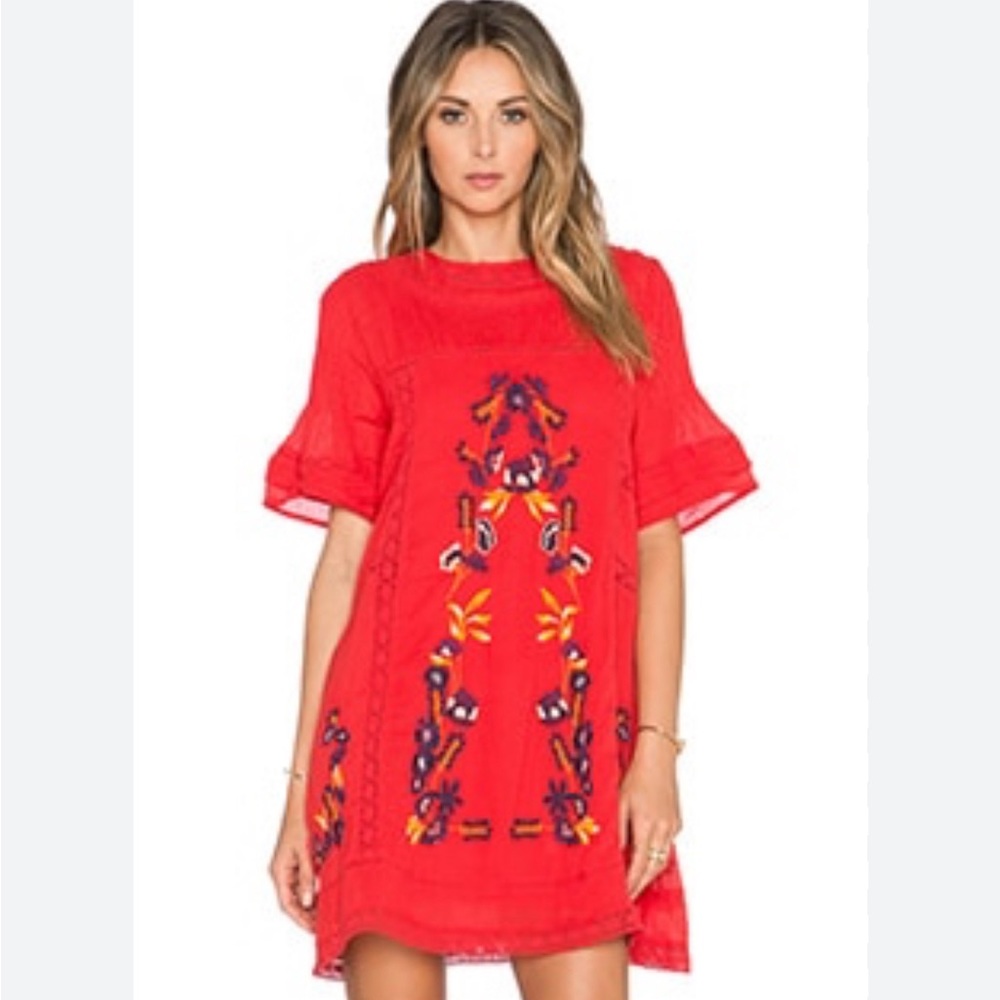 Free People Embroidered Floral Dress/Tunic